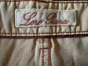 Loro Piana jeans in misto lino/cotone Colore senape Taglia W35 - immagine 3