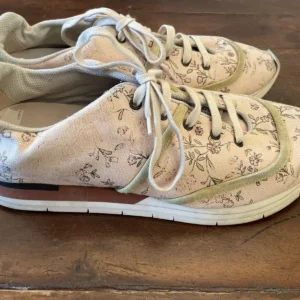 Bottega Veneta, sneaker in tessuto e pelle scamosciata Colore rosa antico Taglia 10,5 UK