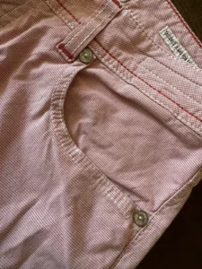 Jacob Cohen pantaloni in cotone+elastan A quadri bianchi e rosa Taglia W34 - immagine 5