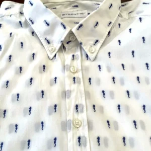 Etro Milano, camicia a maniche lunghe in cotone Colore bianco Taglia 47