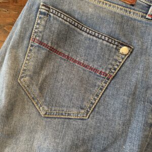 Tramarossa, blue jeans in denim di cotone+elastan Colore blu délavé Taglia W35