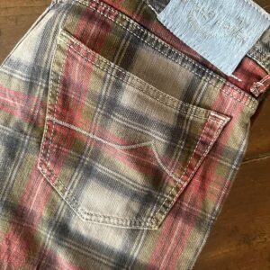 Jacob Cohen in denim di cotone+elastan Colore tartan a fondo rosso e beige Taglia W34
