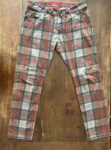 Jacob Cohen in denim di cotone+elastan Colore tartan a fondo rosso e beige Taglia W34 - immagine 5
