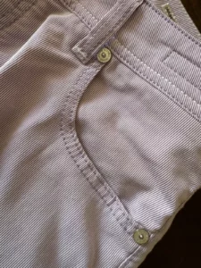 Jacob Cohen pantaloni in cotone+elastan A righe bianche e lilla  Taglia W35 - immagine 5