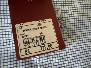 Etro Milano, camicia a maniche lunghe in cotone Fantasia gatti su fondo azzurro Taglia 45 - immagine 4