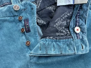 Tramarossa, pantaloni in velluto di cotone + elastan Colore blu di prussia Taglia W36 - immagine 8