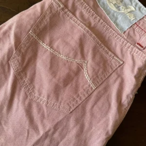Jacob Cohen pantaloni in cotone+elastan A quadri bianchi e rosa Taglia W34