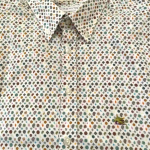 Etro Milano, camicia a maniche lunghe in cotone Fantasia multi-colore Taglia 44