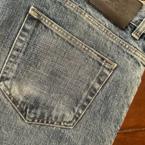 Gucci blue jeans in denim di cotone Colore blu délavé Taglia 50 IT