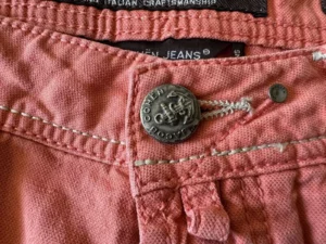 Jacob Cohen pantaloni in lino/cotone Colore corallo Taglia W35 - immagine 2