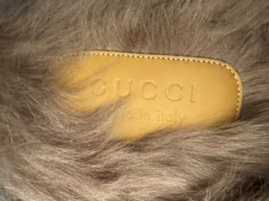 Gucci, sabot slip-on pantofole in pelle nera Misua 44,5  IT o 10 UK - immagine 8