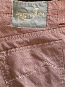 Jacob Cohen pantaloni in cotone+elastan A quadri bianchi e rosa Taglia W34 - immagine 2