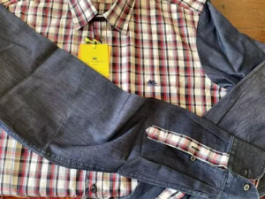Etro Milano, camicia a maniche lunghe in cotone Maniche jeans Taglia 45 - immagine 4