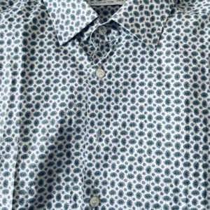 Etro Milano, camicia a maniche lunghe in cotone Paisley blu Taglia 43