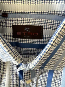 Etro Milano, camicia a maniche lunghe in caldo cotone Taglia 39 - immagine 2
