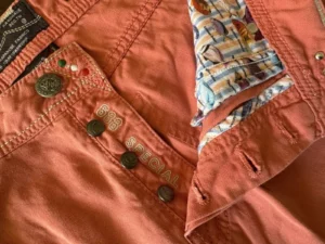 Jacob Cohen pantaloni in lino/cotone Colore corallo Taglia W35 - immagine 6