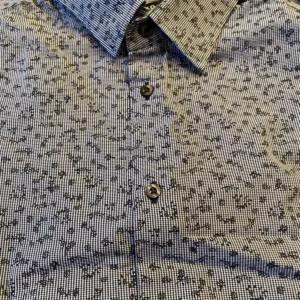 Karl Lagerfeld, camicia in cotone a maniche lunghe Fondo azzurro Taglia 44