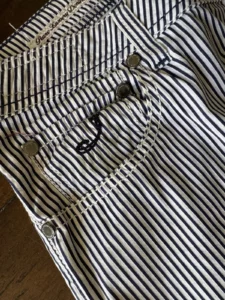 Jacob Cohen pantalone in puro cotone A righe bianche e blu Taglia W36 - immagine 6