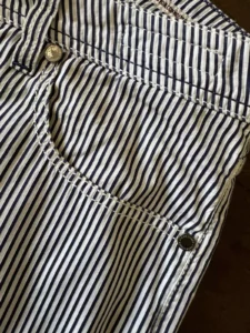 Jacob Cohen pantalone in puro cotone A righe bianche e blu Taglia W36 - immagine 5