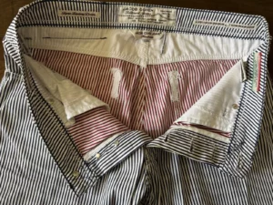 Jacob Cohen pantalone in puro cotone A righe bianche e blu Taglia W36 - immagine 7