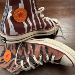 Converse, sneakers alte in tessuto Colore zebrato Taglia 11 UK