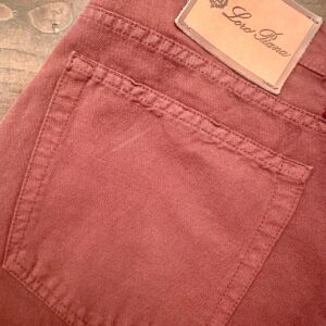 Loro Piana, pantaloni in misto lino+cotone Colore marrone Taglia W38