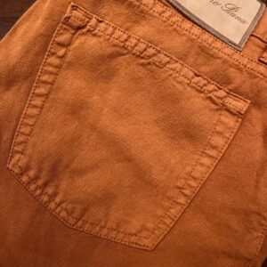 Loro Piana, pantaloni in misto cotone + lino Colore marrone-bruciato Taglia W34
