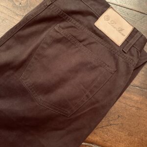 Loro Piana, pantaloni in cotone Colore marrone testa di moro Taglia W35