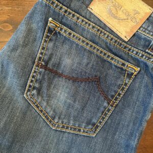 Jacob Cohen blue jeans in denim di cotone Colore blu délavé Taglia W35