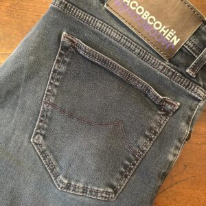 Jacob Cohen blue jeans in denim di cotone + elastan Colore blu délavé Taglia W35