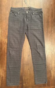 Jacob Cohen, pantaloni in caldo cotone Principe di Galles a fondo grigio W36 - immagine 5