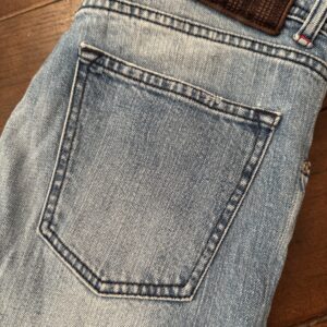 Kiton, blue jeans in denim di cotone+elastan Colore blu délavé Taglia W34