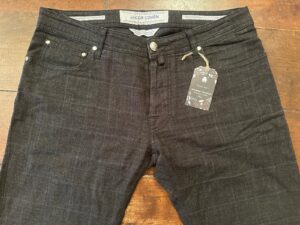 Jacob Cohen pantaloni in caldo cotone+elastan A quadri su fondo nero Taglia W34 - immagine 2