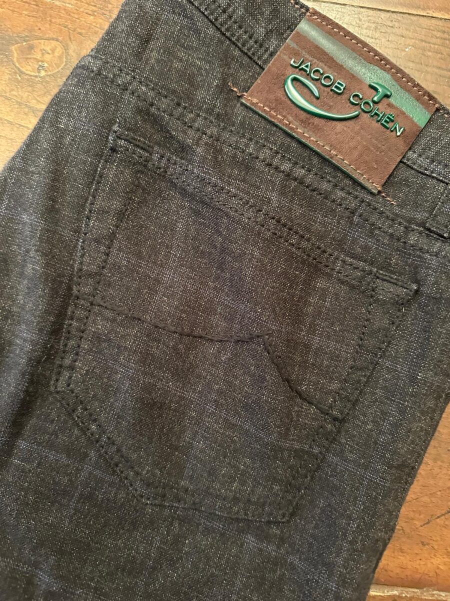 Jacob Cohen pantaloni in caldo cotone+elastan A quadri su fondo nero Taglia W34