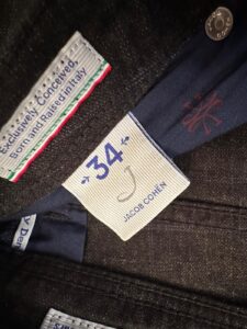 Jacob Cohen pantaloni in caldo cotone+elastan A quadri su fondo nero Taglia W34 - immagine 6