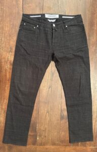 Jacob Cohen pantaloni in caldo cotone+elastan A quadri su fondo nero Taglia W34 - immagine 5