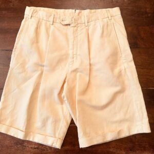 Loro Piana, shorts bermuda in cotone + lino Colore senape Tglia 50 IT