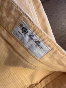Loro Piana, shorts bermuda in cotone + lino Colore senape Tglia 50 IT - immagine 7