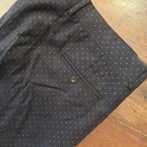 ETRO Milano, pantaloni in pura lana Colore grigio a pois Taglia 56 IT