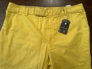 ETRO Milano, pantaloni in puro cotone Colore giallo limone Taglia 56 IT - immagine 3