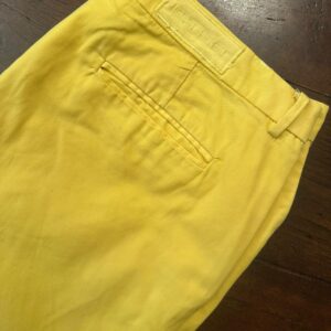 ETRO Milano, pantaloni in puro cotone Colore giallo limone Taglia 56 IT