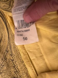 ETRO Milano, pantaloni in puro cotone Colore giallo limone Taglia 56 IT - immagine 9