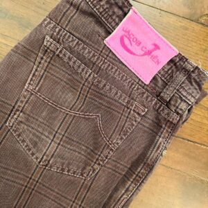 Jacob Cohen jeans in denim di cotone Colore tartan a fondo viola Taglia W35
