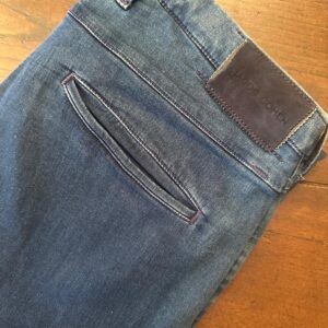Jacob Cohen Academy, blue jeans in denim di cotone + elastan Colore blu délavé Taglia W33