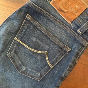 Jacob Cohen, blue jeans in denim di cotone + elastan Colore blu délavé Taglia W33