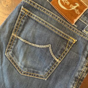Jacob Cohen, blue jeans in denim di cotone + elastan Colore blu délavé Taglia W34