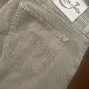 Jacob Cohen pantaloni in caldo twill di cotone+elastan Colore verde acqua Taglia W38