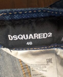 Dsquared2, blue jeans in denim di cotone + elastan Colore blu Taglia 46 IT - Nuovi !! - immagine 9