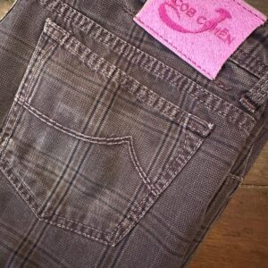 Jacob Cohen jeans in denim di cotone Tartan a fondo viola Taglia W35