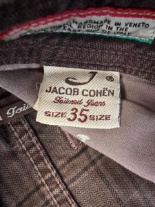 Jacob Cohen jeans in denim di cotone Tartan a fondo viola Taglia W35 - immagine 4